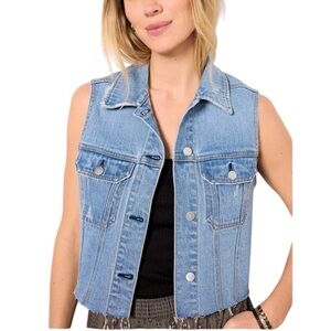 NWT Evereve Robbie Denim Vest Size small